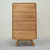 Comoda de madera maciza roble Geneva Cajonera alta con 4 cajones Roble.Store NordicStory
