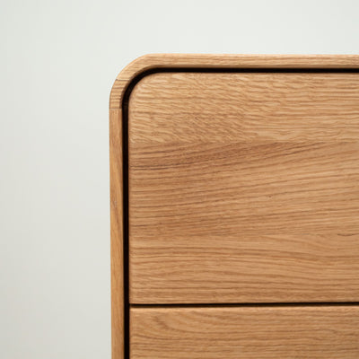 Comoda de madera maciza roble Geneva Cajonera alta con 4 cajones Roble.Store NordicStory
