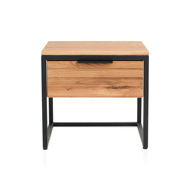 Mesita de noche de madera maciza de roble Runa | NordicStory