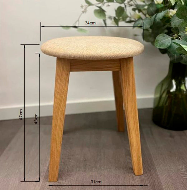 Pack de 2 o 4 Taburetes de Comedor de Madera Maciza Diana, tapizado | NordicStory