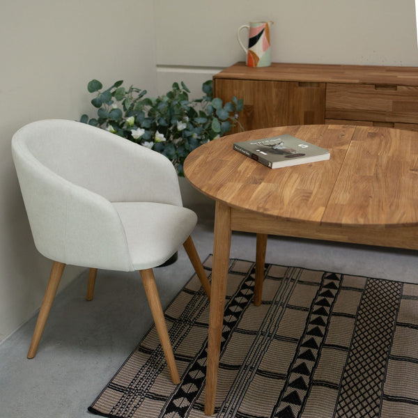 Sillón de roble macizo Ana com tapizado | VESKOR