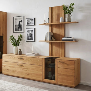Arvik 2 Solid Oak Shelving Unit | NordicStory
