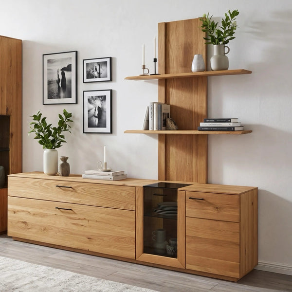 Arvik 2 Solid Oak Shelving Unit | NordicStory