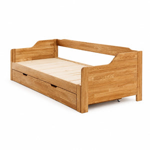 Solid oak trundle bed Frida | NordicStory