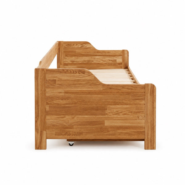 Solid oak trundle bed Frida | NordicStory