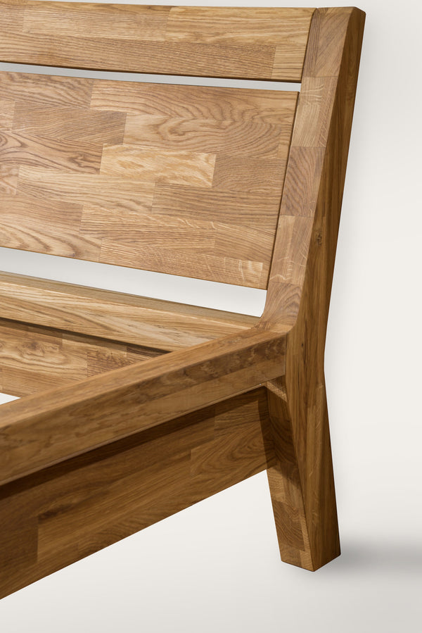 NordicStory Cama de madera maciza de roble