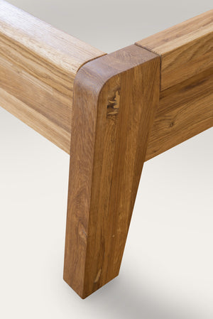 NordicStory Cama de madera maciza de roble