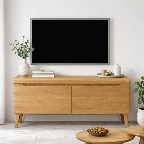 Milan 2 Solid Oak TV Stand | NordicStory