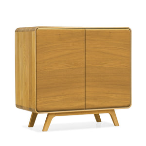 NordicStory Aparador de madera maciza roble Geneva 1, 90 x 45 x 86 cm.
