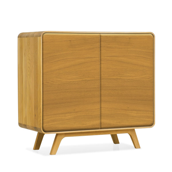 NordicStory Aparador de madera maciza roble Geneva 1, 90 x 45 x 86 cm.