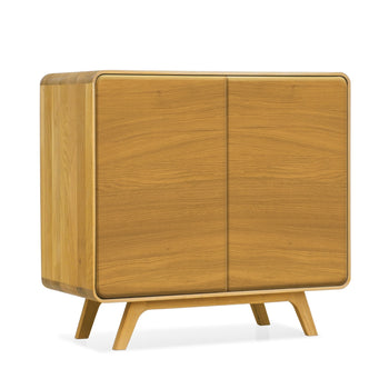 NordicStory Aparador de madera maciza roble Geneva 1, 90 x 45 x 86 cm.