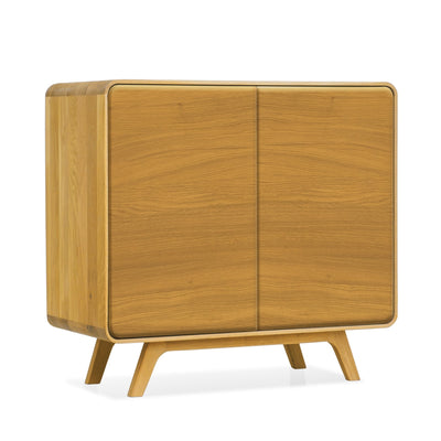 NordicStory Aparador de madera maciza roble Geneva 1, 90 x 45 x 86 cm.