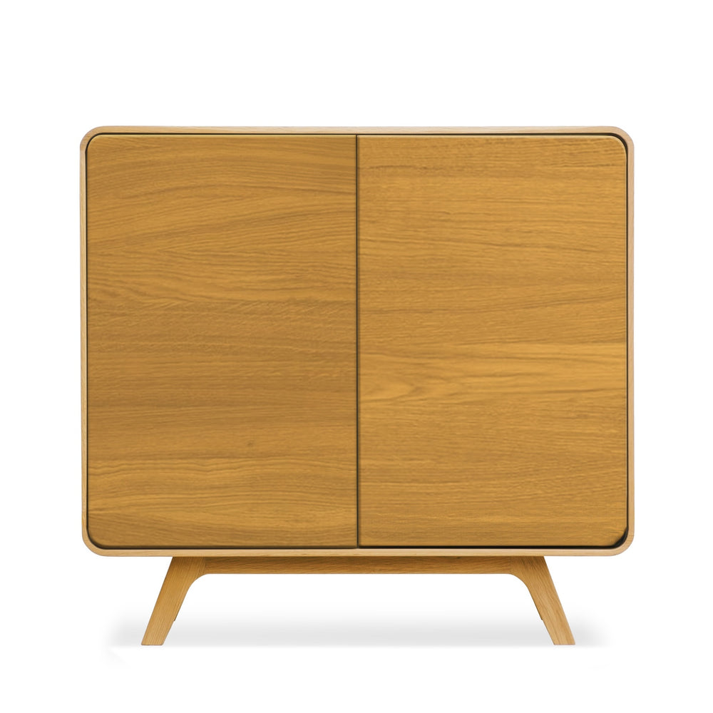 NordicStory Aparador de madera maciza roble Geneva 1, 90 x 45 x 86 cm.
