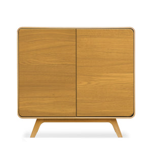 NordicStory Aparador de madera maciza roble Geneva 1, 90 x 45 x 86 cm.