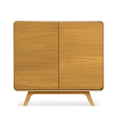 NordicStory Aparador de madera maciza roble Geneva 1, 90 x 45 x 86 cm.