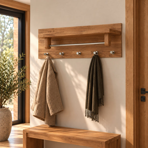 Appendiabiti da parete in legno massello di rovere Litet | NordicStory