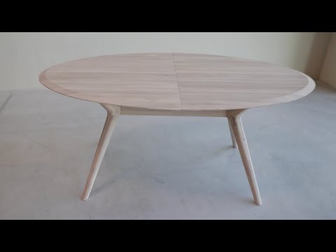 Mesa extensible de comedor de madera maciza de roble Carmen | NordicStory