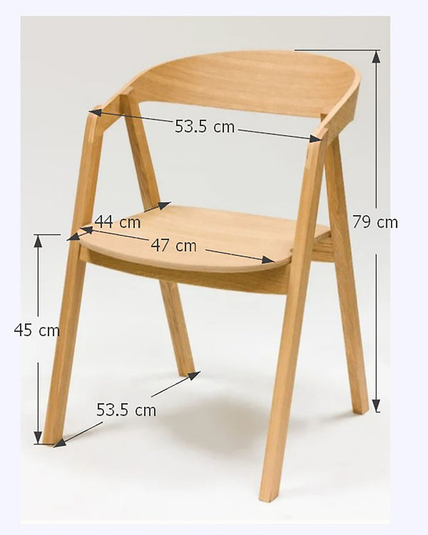 Conjunto de 2 ou 4 cadeiras de jantar Knut em carvalho maciço | VESKOR