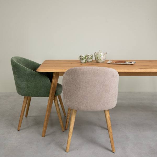 Mesa rectangular de comedor de madera maciza de roble Geneva | NordicStory