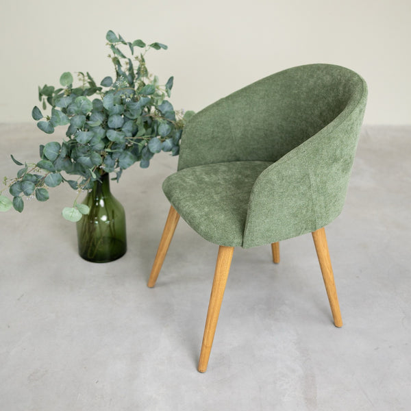 Solid oak armchair Ana with upholstery | VESKOR
