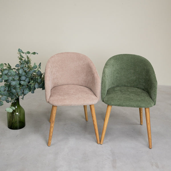 Solid oak armchair Ana with upholstery | VESKOR