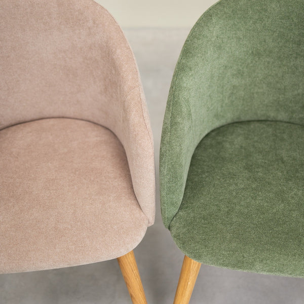 Solid oak armchair Ana with upholstery | VESKOR