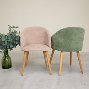 Solid oak armchair Ana with upholstery | VESKOR