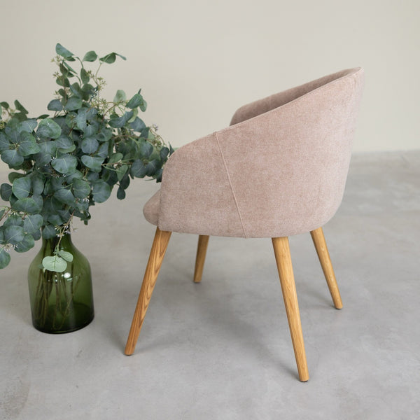 Solid oak armchair Ana with upholstery | VESKOR
