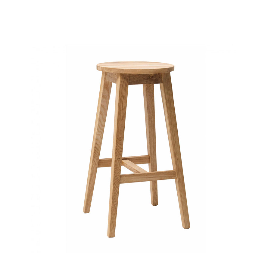 Set of 2 Diana Solid Oak Bar Stools | NordicStory