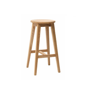 Set of 2 Diana Solid Oak Bar Stools | NordicStory