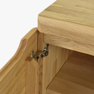 Vitrinenschrank aus massiver Eiche „Milan 1“ | NordicStory