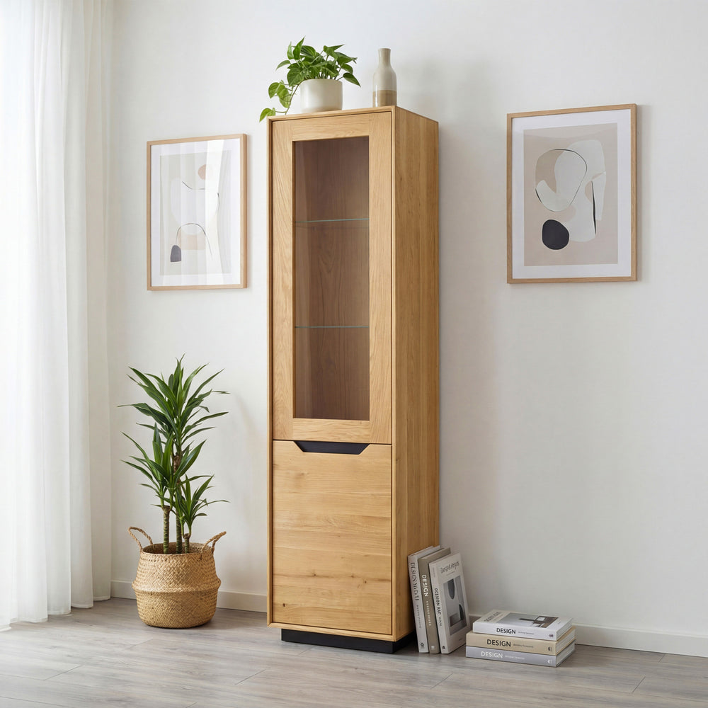 Vitrine aus massiver Eiche Bremen 1 | NordicStory