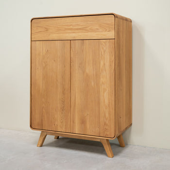 Zapatero de madera maciza roble sostenible Geneva RobleStore NordicStory