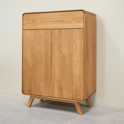Zapatero de madera maciza roble sostenible Geneva RobleStore NordicStory