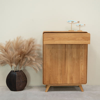 Zapatero de madera maciza roble sostenible Geneva RobleStore NordicStory