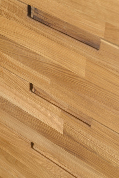 Comoda Cajonera madera maciza roble nordico retro 