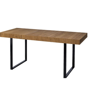 LoftStory Mesa de comedor extensible con patas de metal diseno nordico industrial