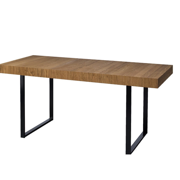 LoftStory Mesa de comedor extensible con patas de metal diseno nordico industrial