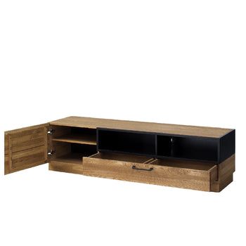 LoftStory Mueble de TV de madera de roble