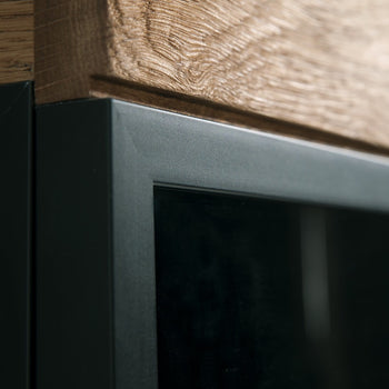 LoftStory Mueble de TV de madera de roble diseno industrial nordico