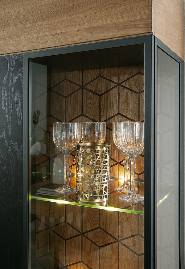 LoftStory Vitrina de madera de roble diseno nordico moderno