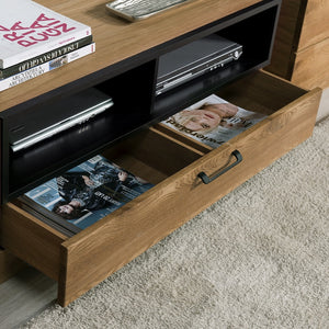 LoftStory Mueble de TV de madera de roble