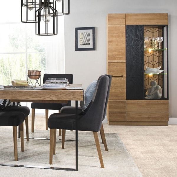 LoftStory Vitrina de madera de roble diseno original nordico