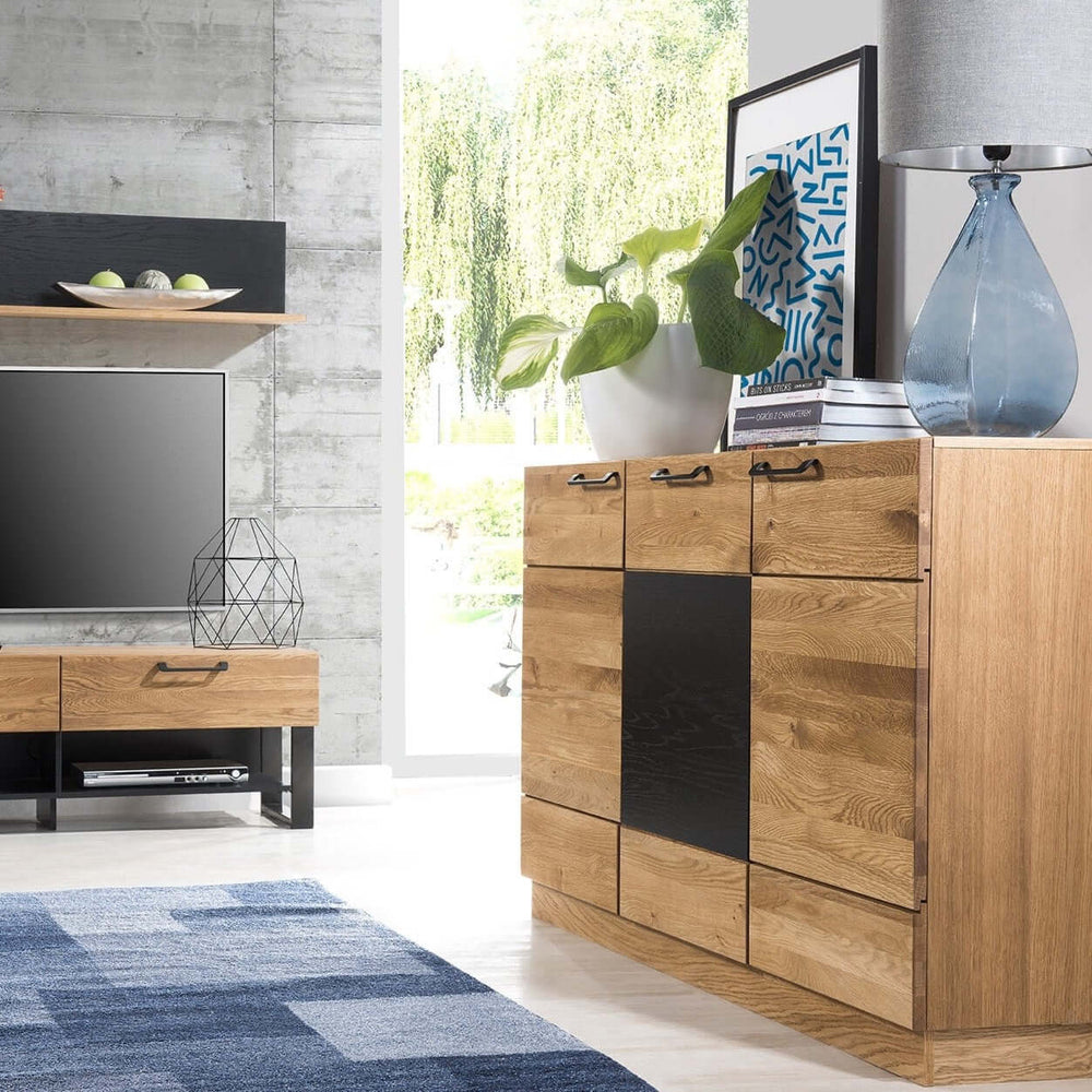 LoftStory Cómoda aparador madera de roble Mozaik 45 150 x 42 x 90 cm.