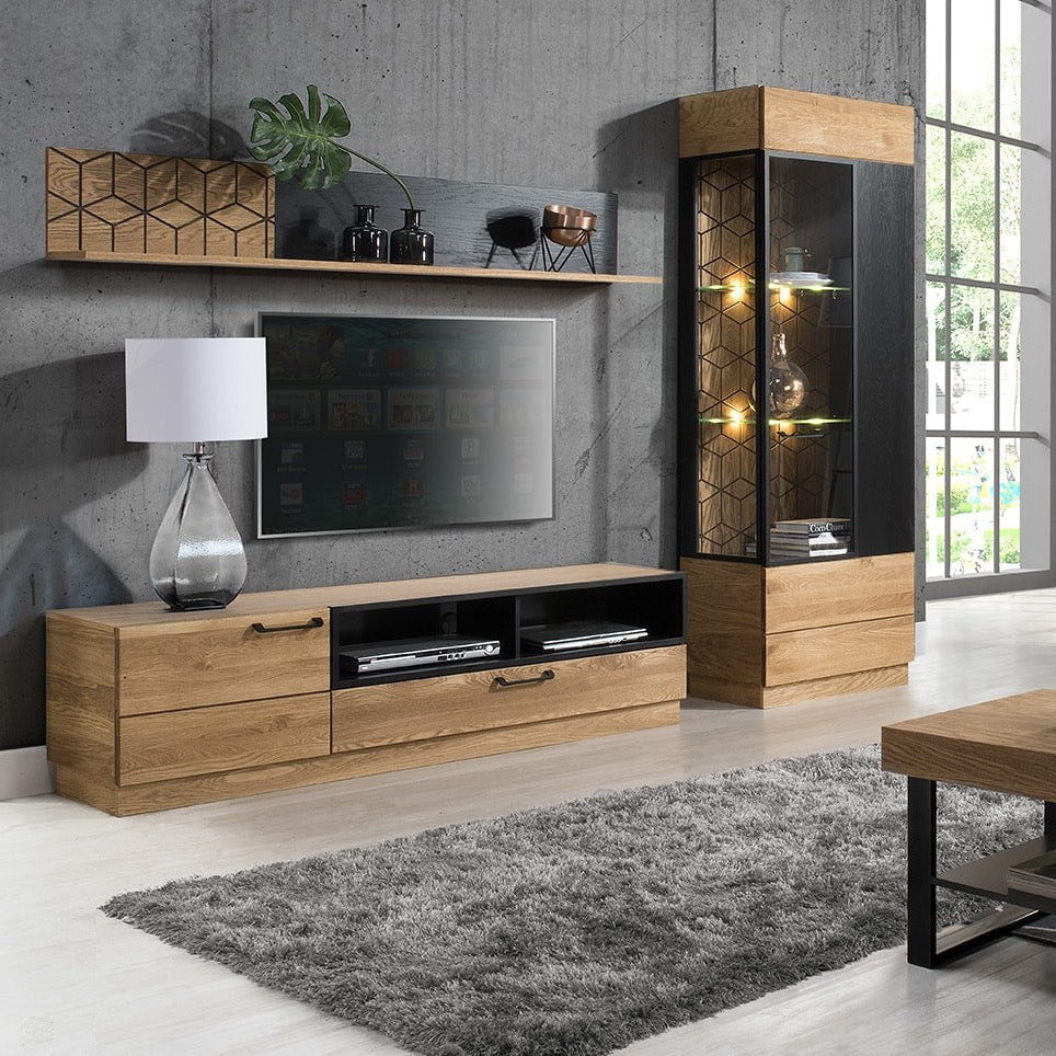 LoftStory Estante de pared de madera de roble 