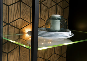 LoftStory Vitrina de madera de roble diseno nordico moderno