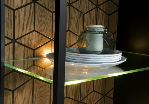 LoftStory Vitrina de madera de roble diseno nordico moderno