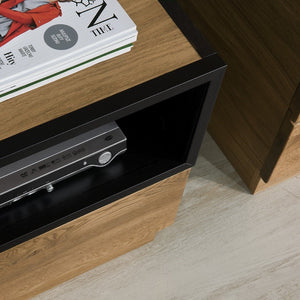 LoftStory Mueble de TV de madera de roble