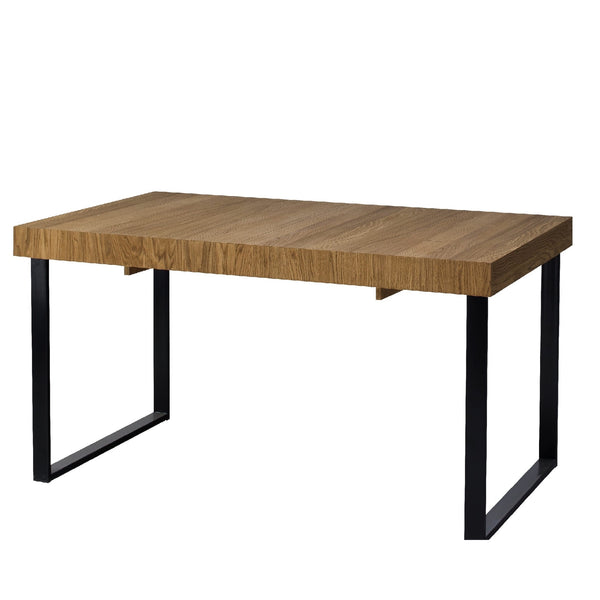 LoftStory Mesa de comedor extensible con patas de metal diseno nordico industrial