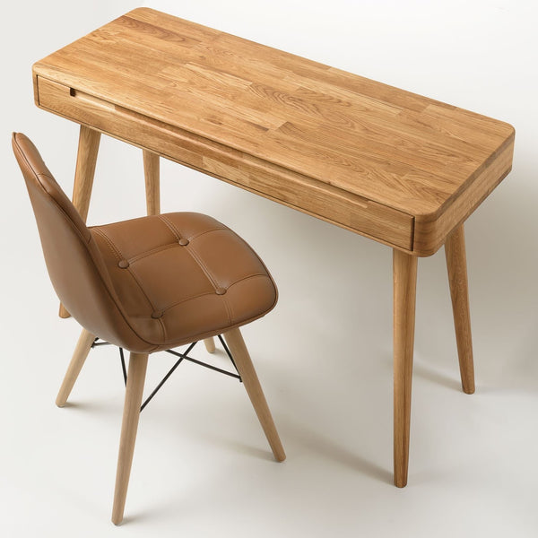 NordicStory Escritorio de madera maciza de roble mesa oficina